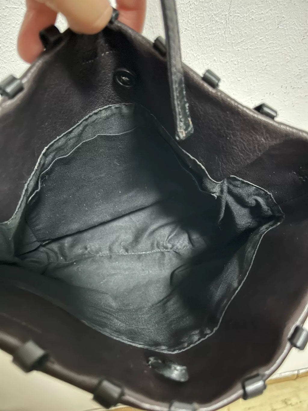 Ann Demeulemeester Woven Crossbody Black Bag