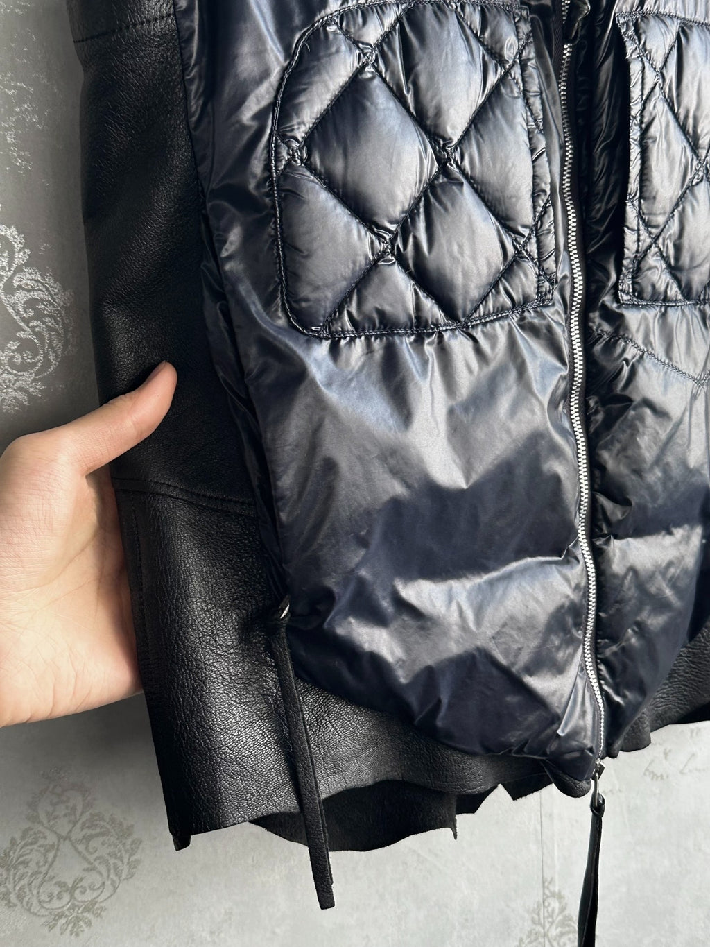 The Soloist 12AW Down Pieced Leather Vest