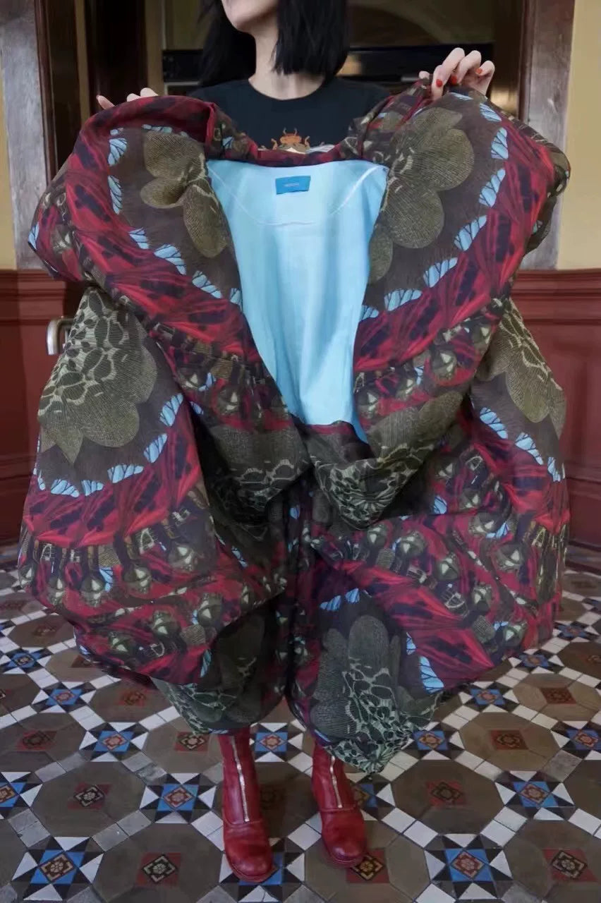 Undercover FW17 Red Base 3D Butterfly Nylon Cape