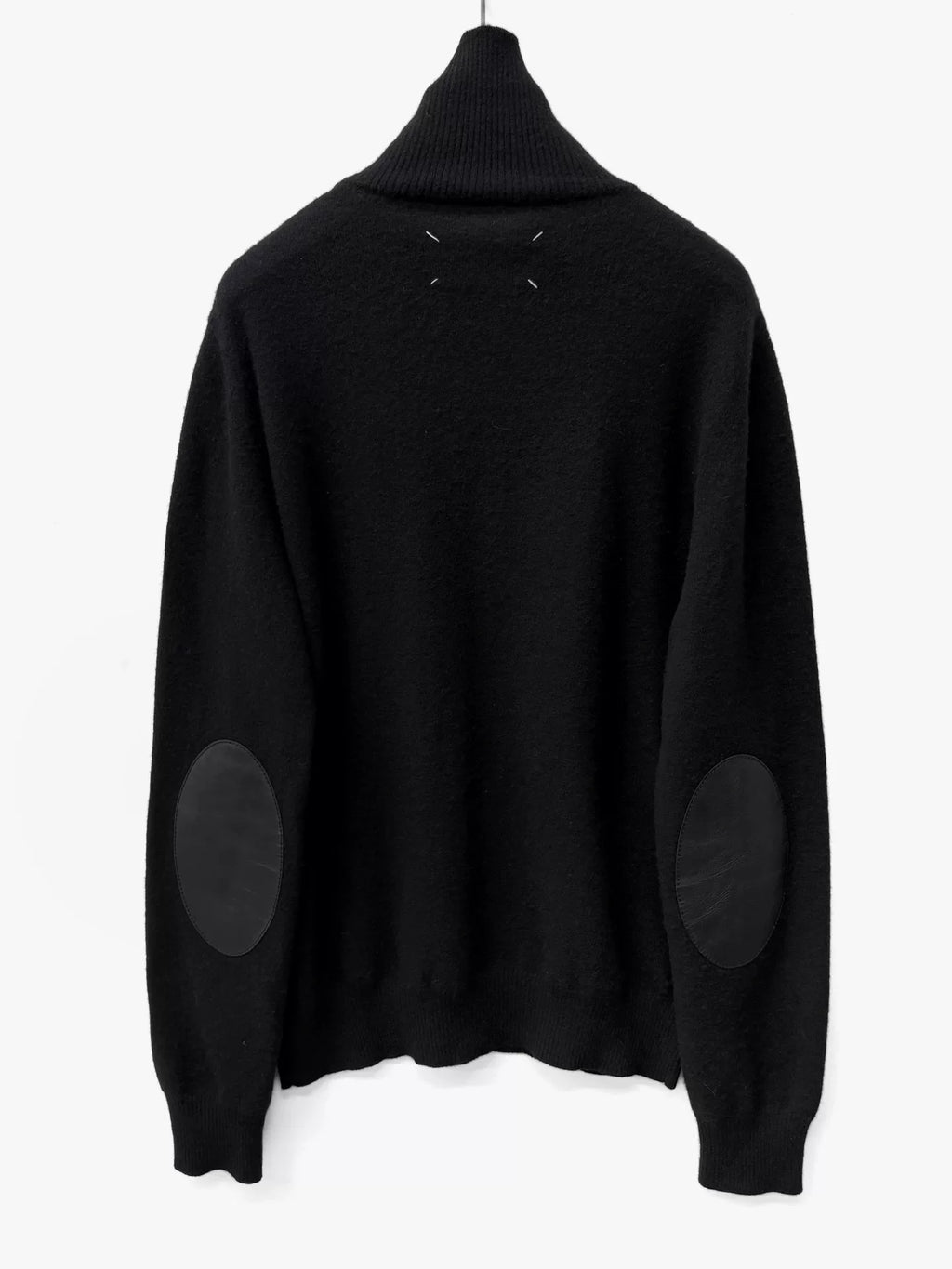 Maison Martin Margiela AW15 Leather Elbow Patch Turtleneck Sweater