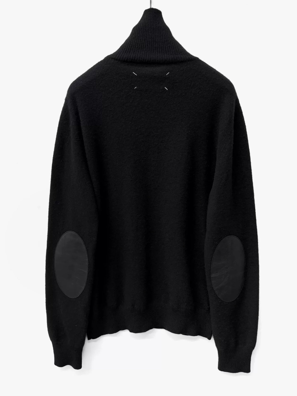 Maison Martin Margiela AW15 Leather Elbow Patch Turtleneck Sweater
