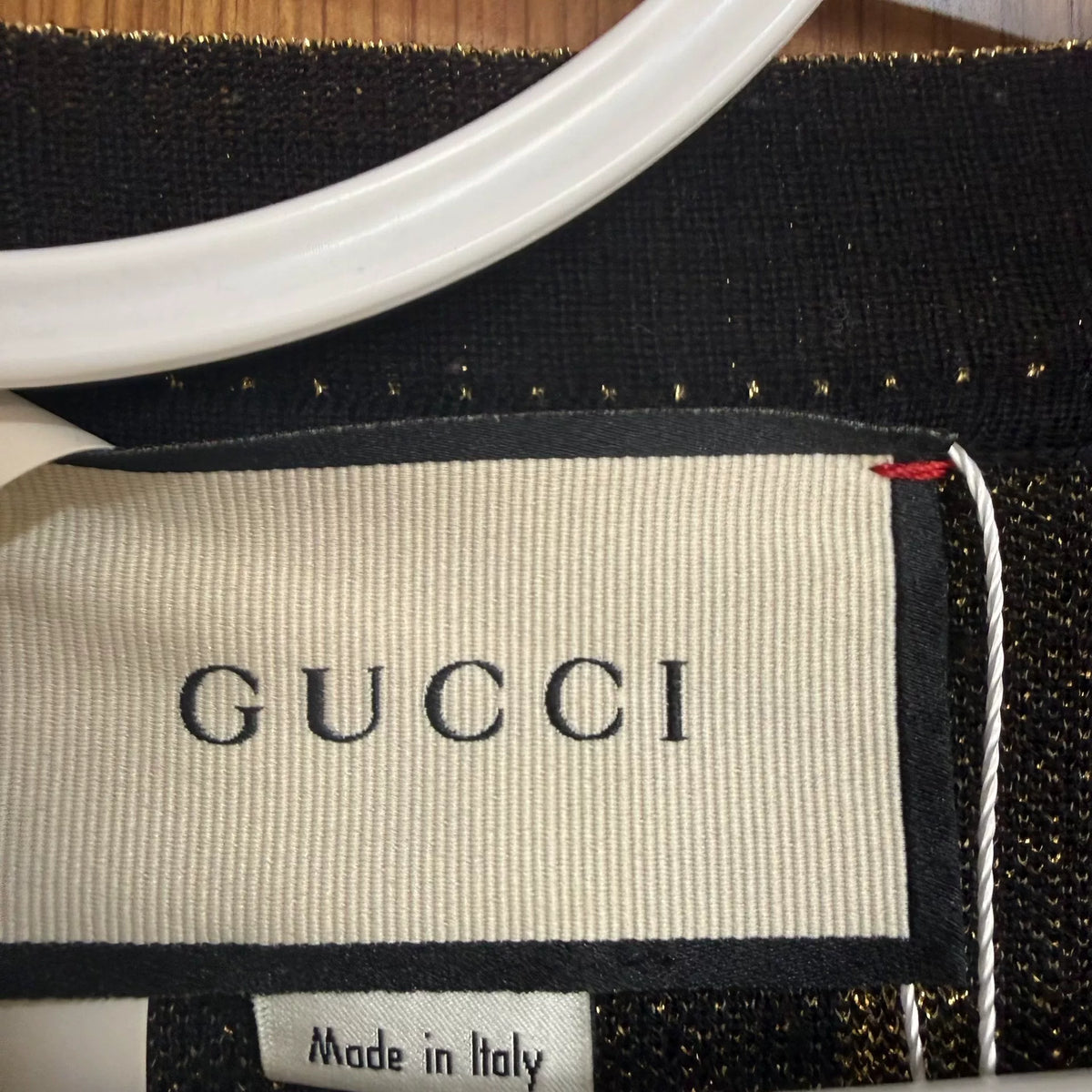 Gucci Black Gold Double G All-Over Print Cardigan