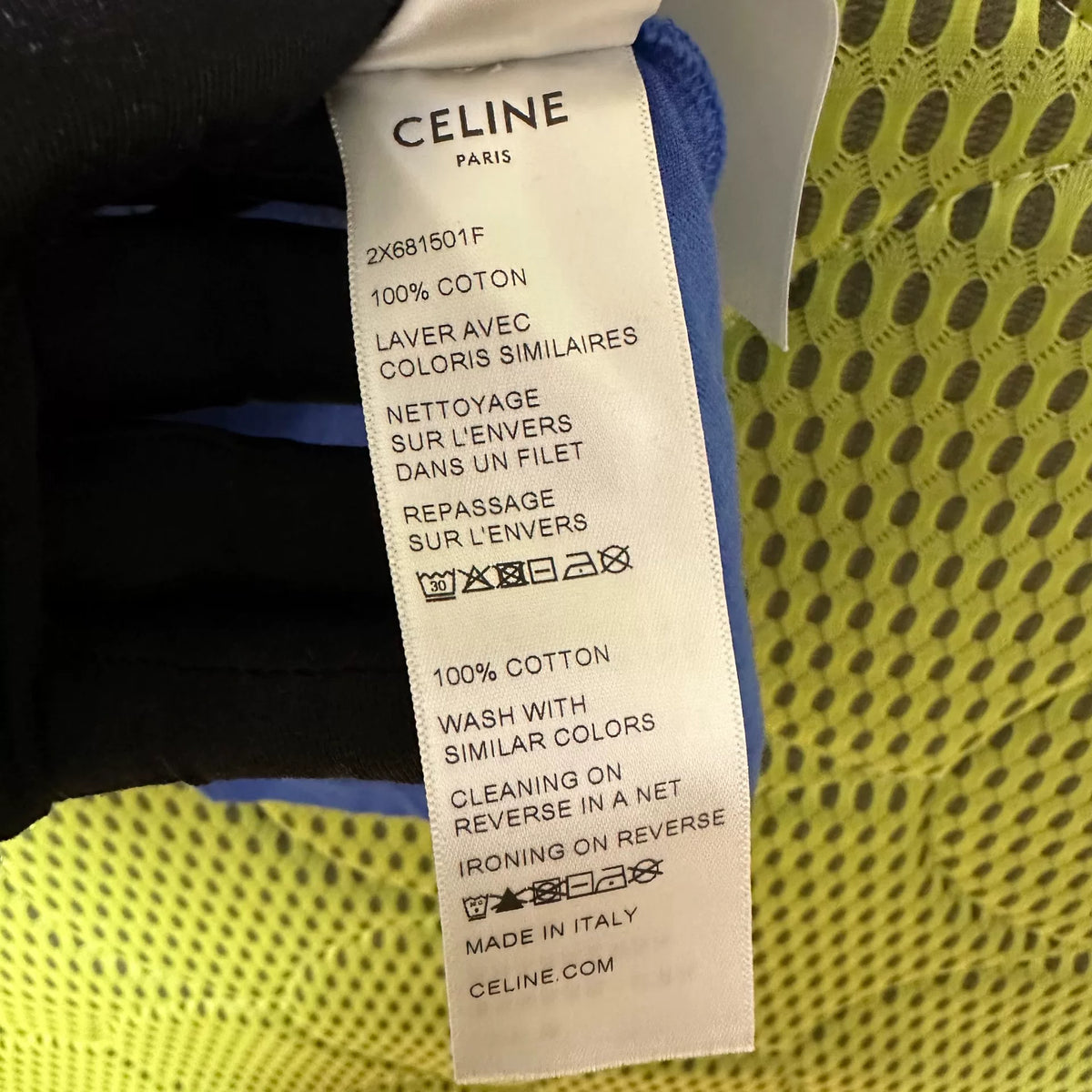 Celine Big Letter Logo Crew Neck Cotton T-Shirt