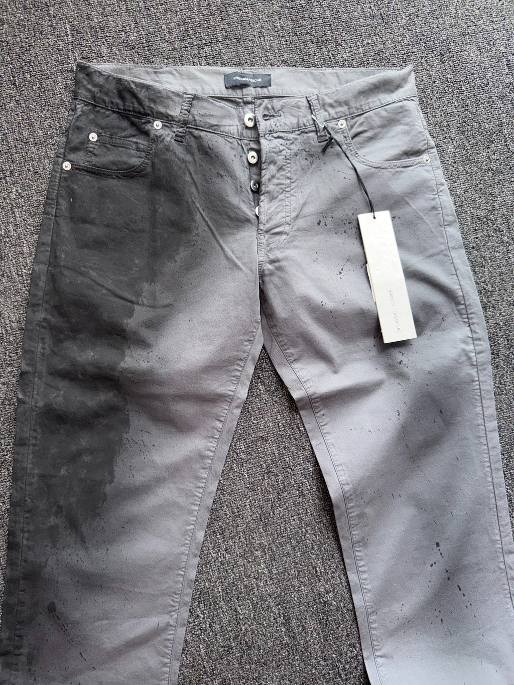 Kris Van Assche Slim Gray Pants