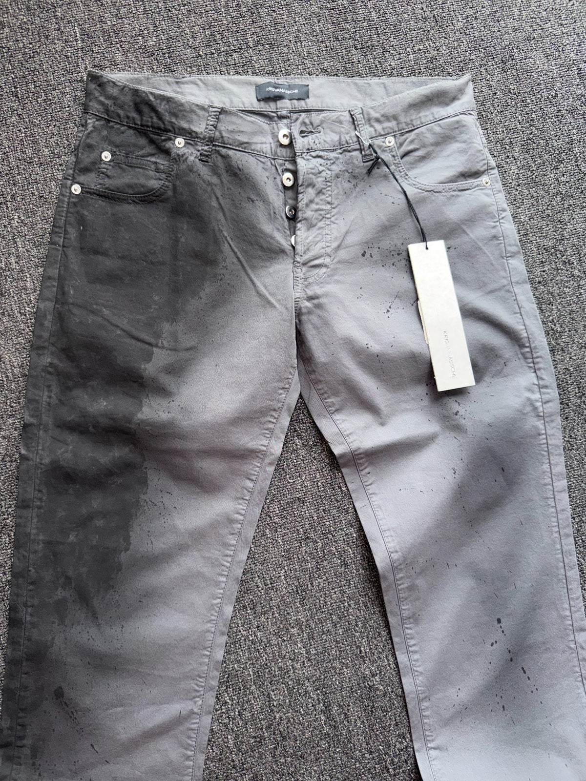 Kris Van Assche Slim Gray Pants