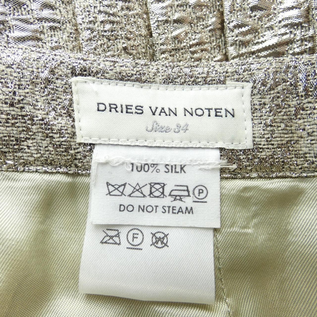 Dries Van Noten AW18 Silk Pleated Skirt