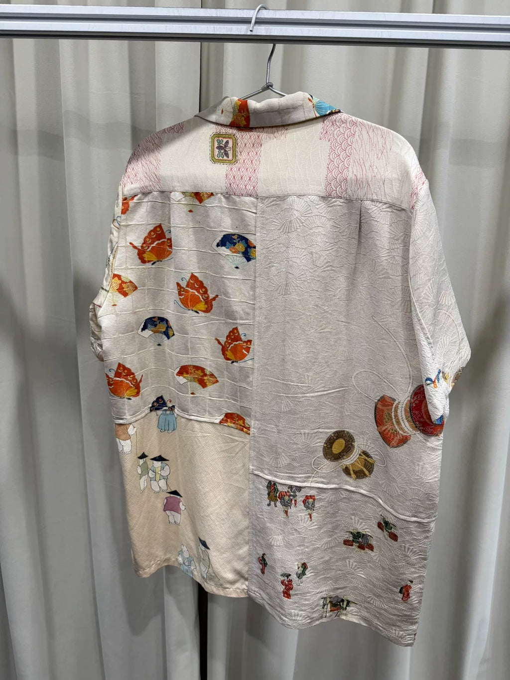 aviva jifeixue antique fabric patchwork shirt