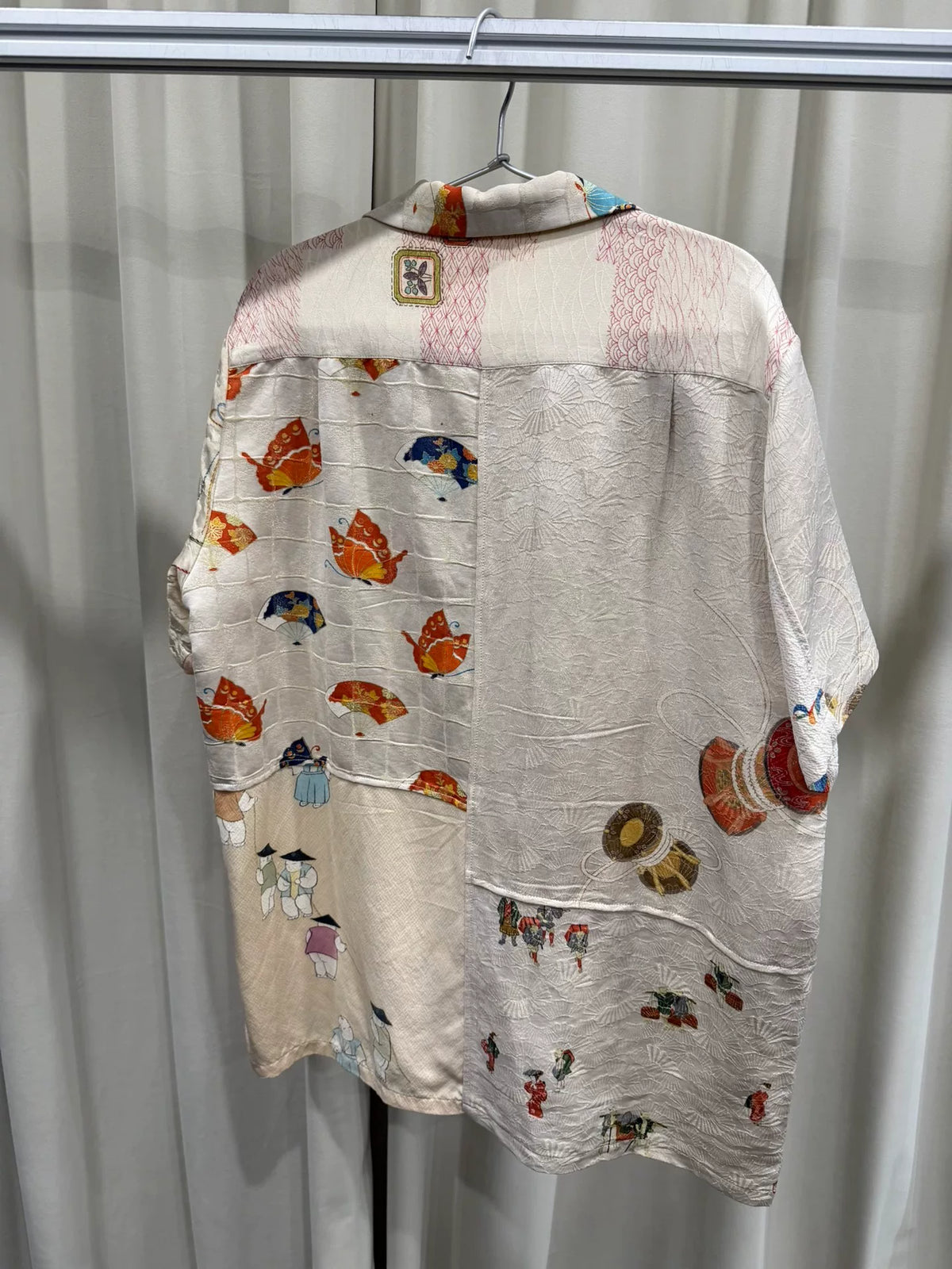 aviva jifeixue antique fabric patchwork shirt