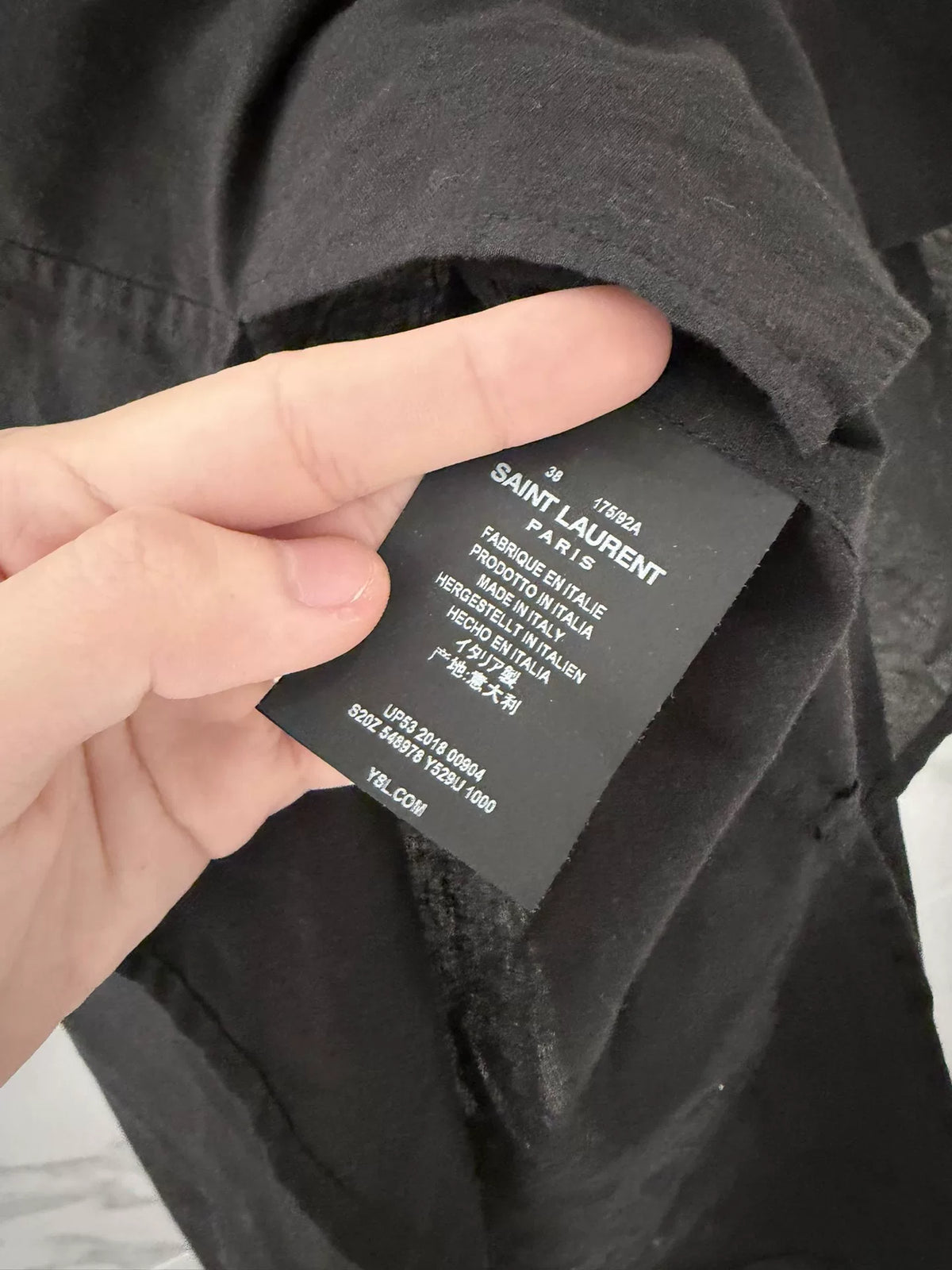Saint Laurent Black Western Silk Shirt