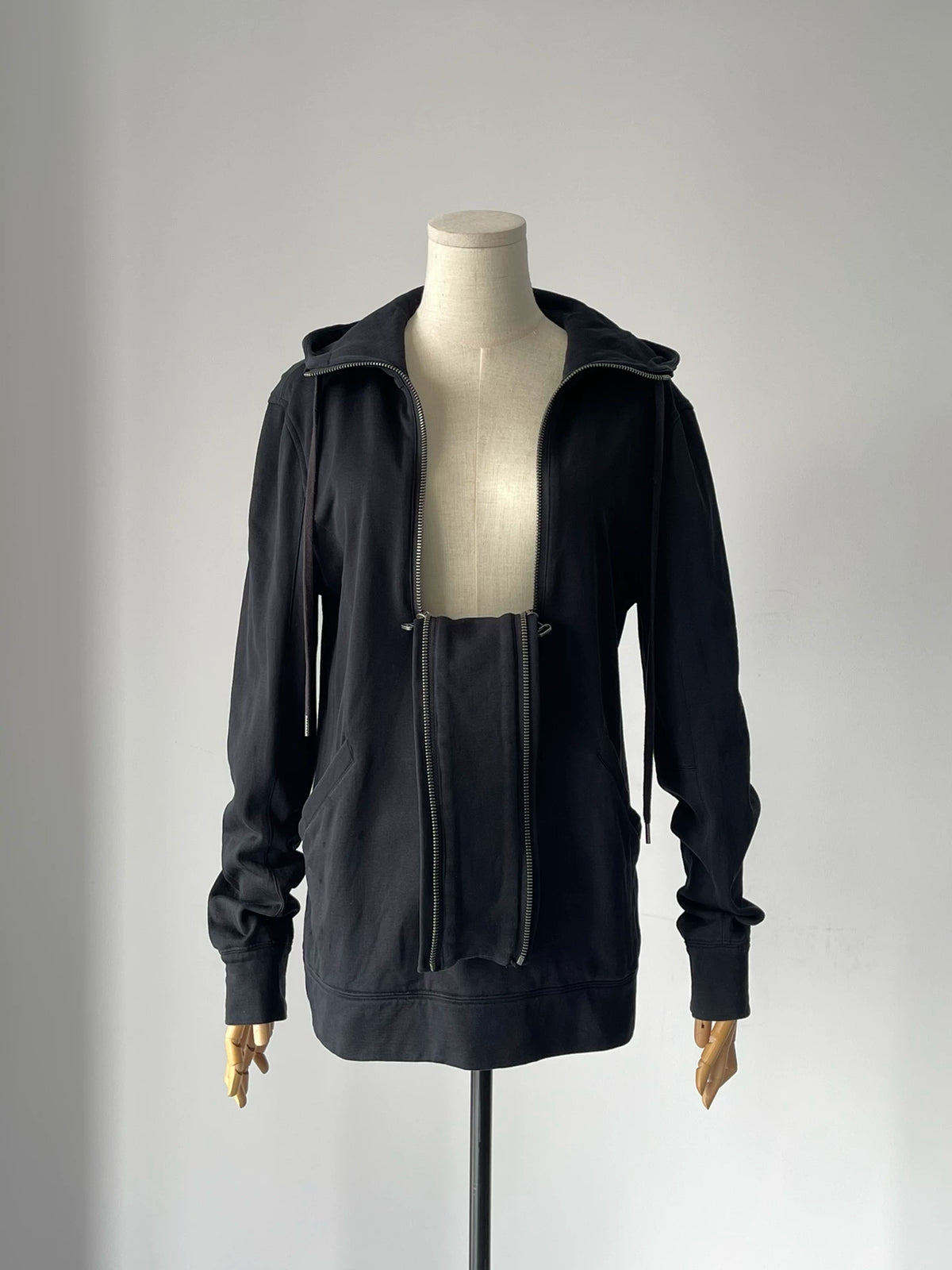 Helmut Lang Double Zipper Sweatshirt Jacket Coat