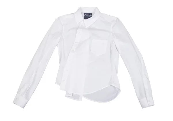 Jean Paul Gaultier Vintage White Asymmetric Placket Shirt