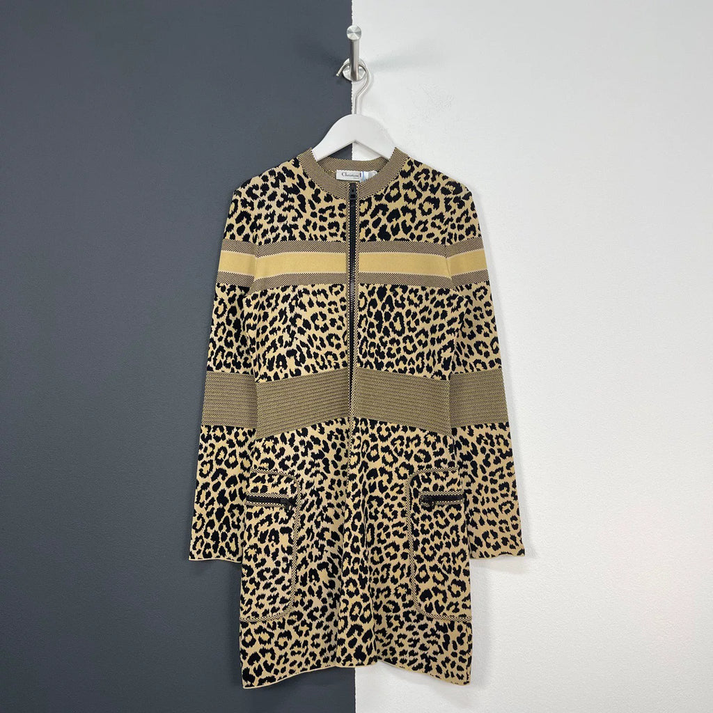 Dior Leopard Print Zipper Dress