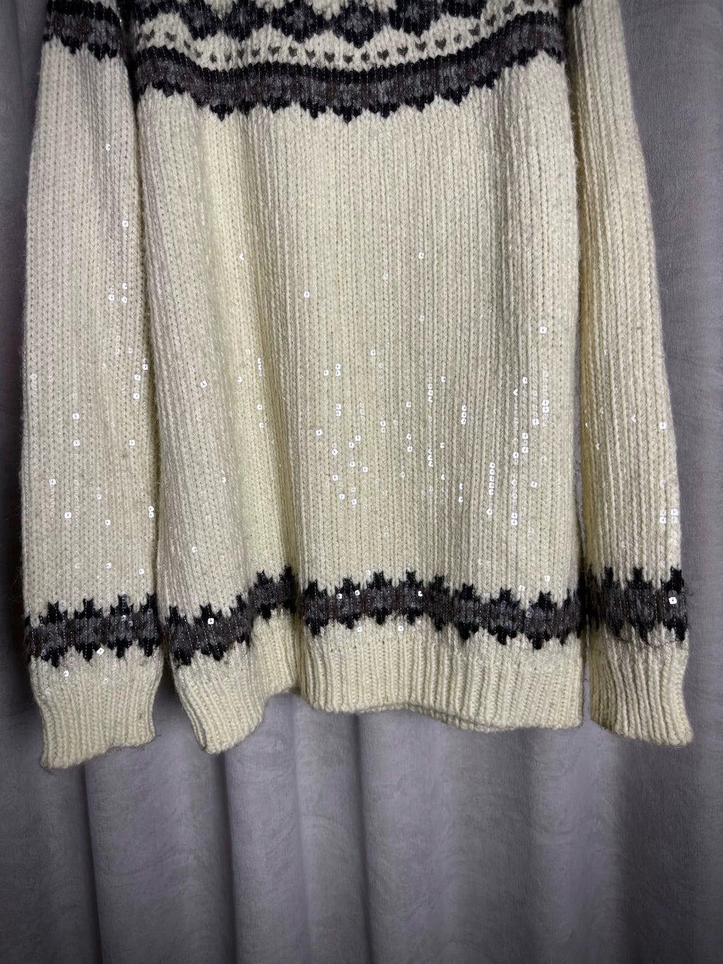 Saint Laurent 13AW Christmas Sequin Sweater by Hedi Slimane