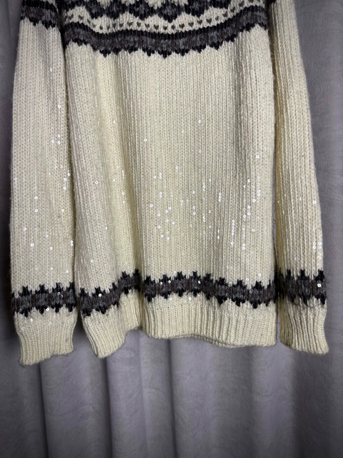 Saint Laurent 13AW Christmas Sequin Sweater by Hedi Slimane