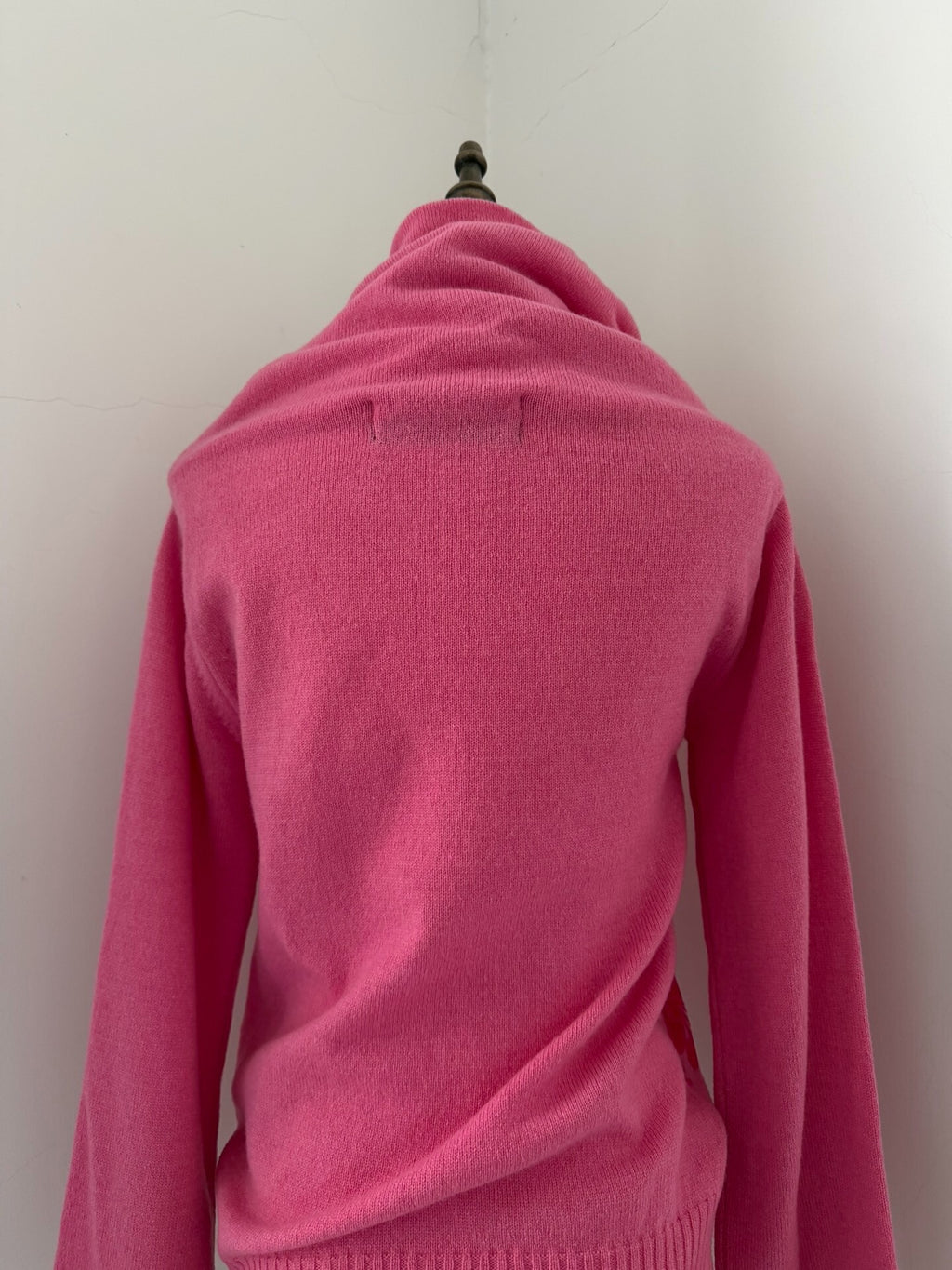 Comme Des Garcons Rei Kawakubo 1999 pink fleece floral pullover sweater
