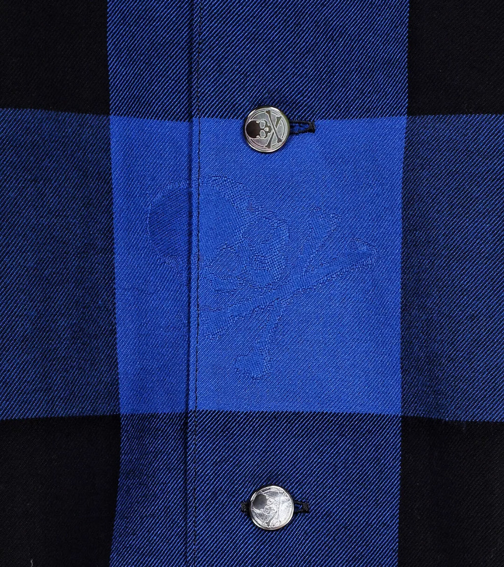 Mastermind Japan Short Sleeve Mainline 20SS Blue Black Plaid Shirt