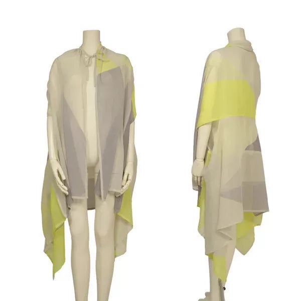 Issey Miyake Vintage Grey Geometric Cardigan