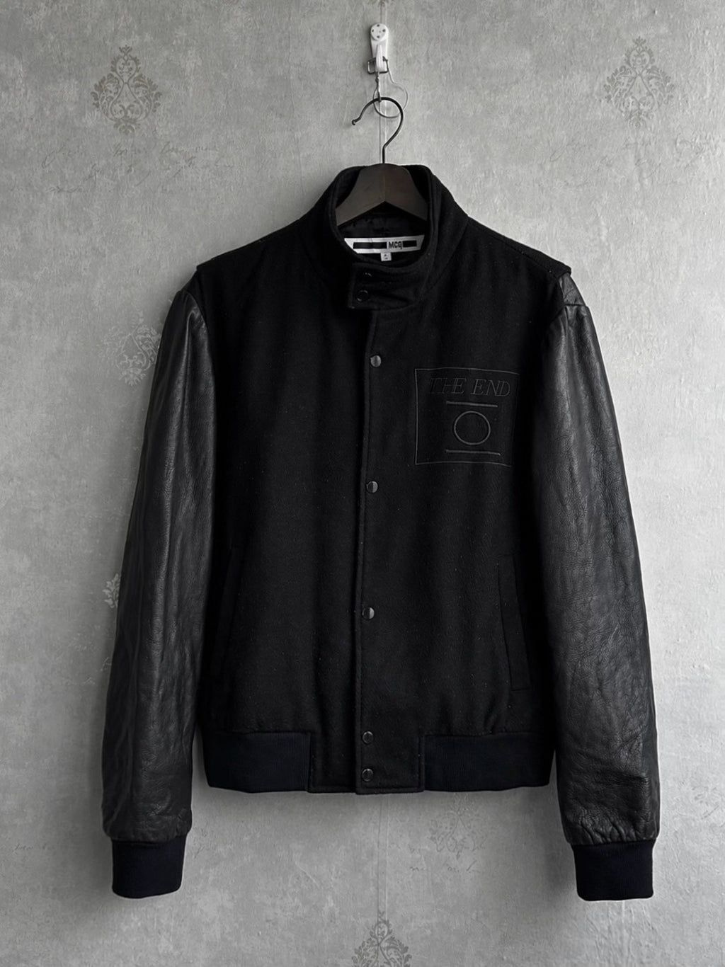 Alexander McQueen 17AW End Embroidered Leather Jacket