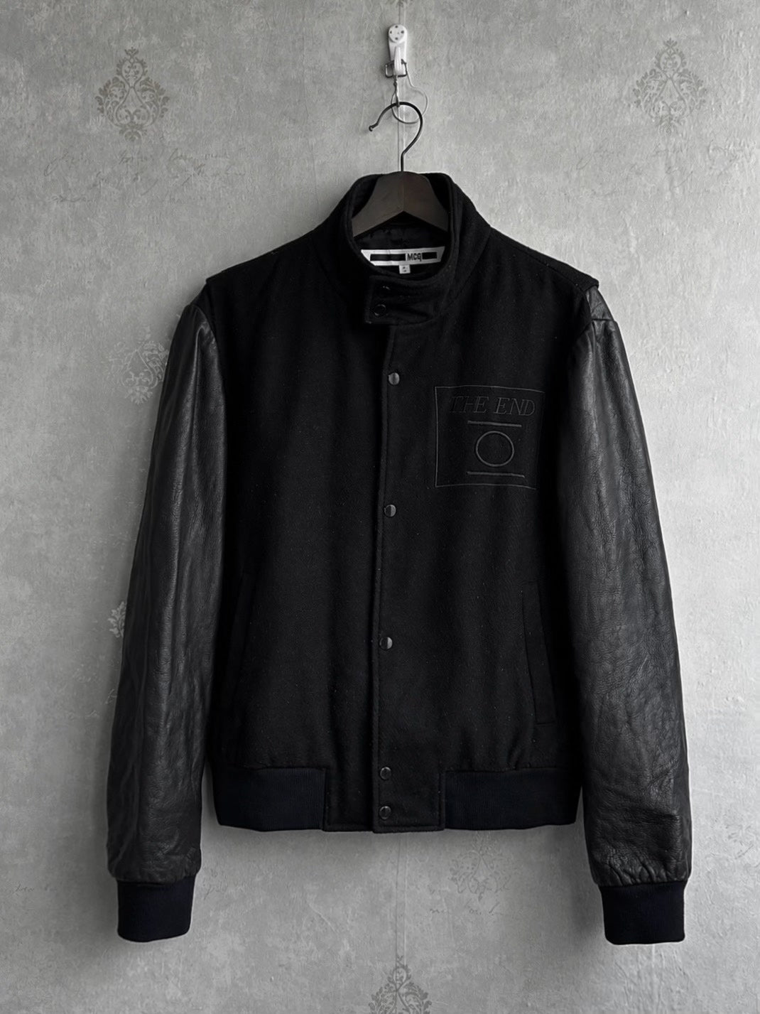 Alexander McQueen 17AW End Embroidered Leather Jacket
