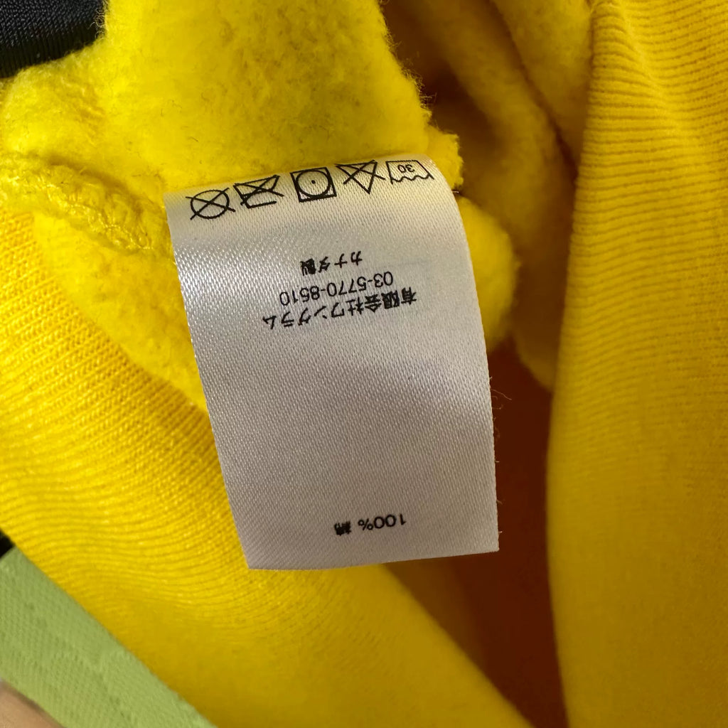 Supreme Yellow White Patchwork Hooded Sweater