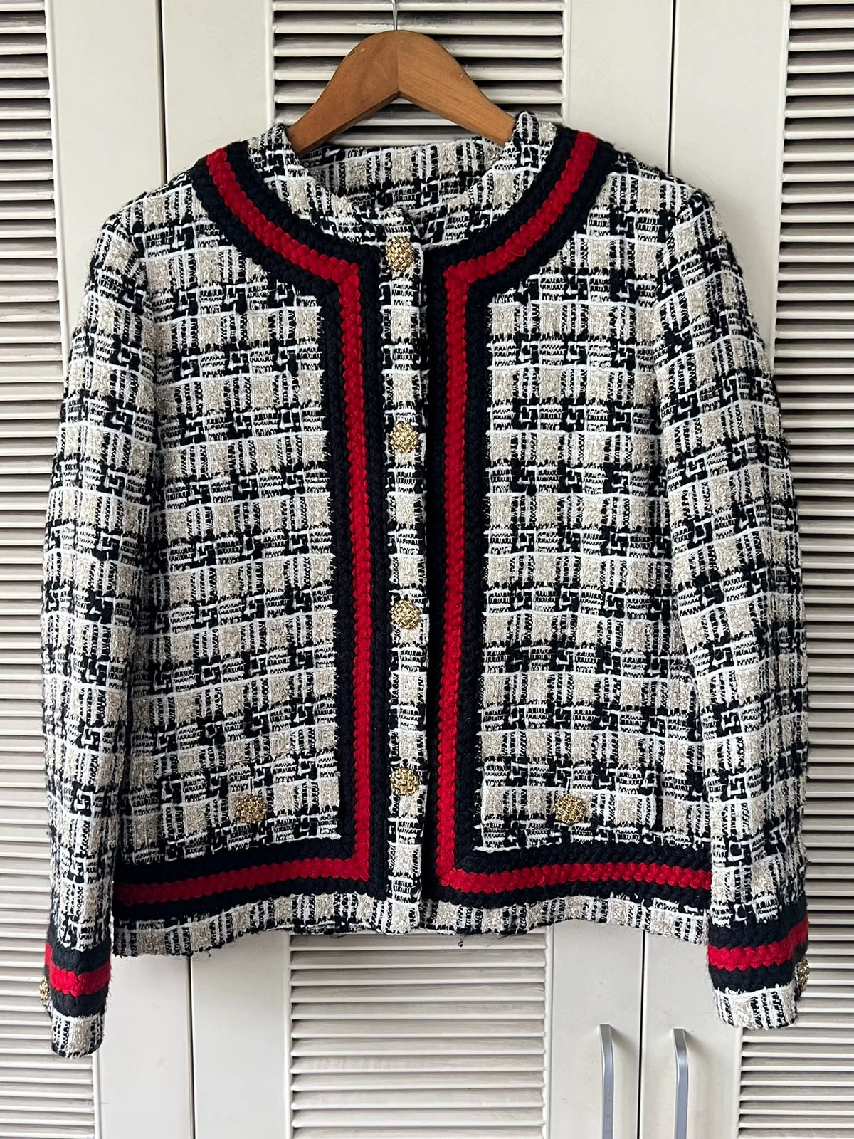 Gucci Classic Houndstooth Tweed Jacket