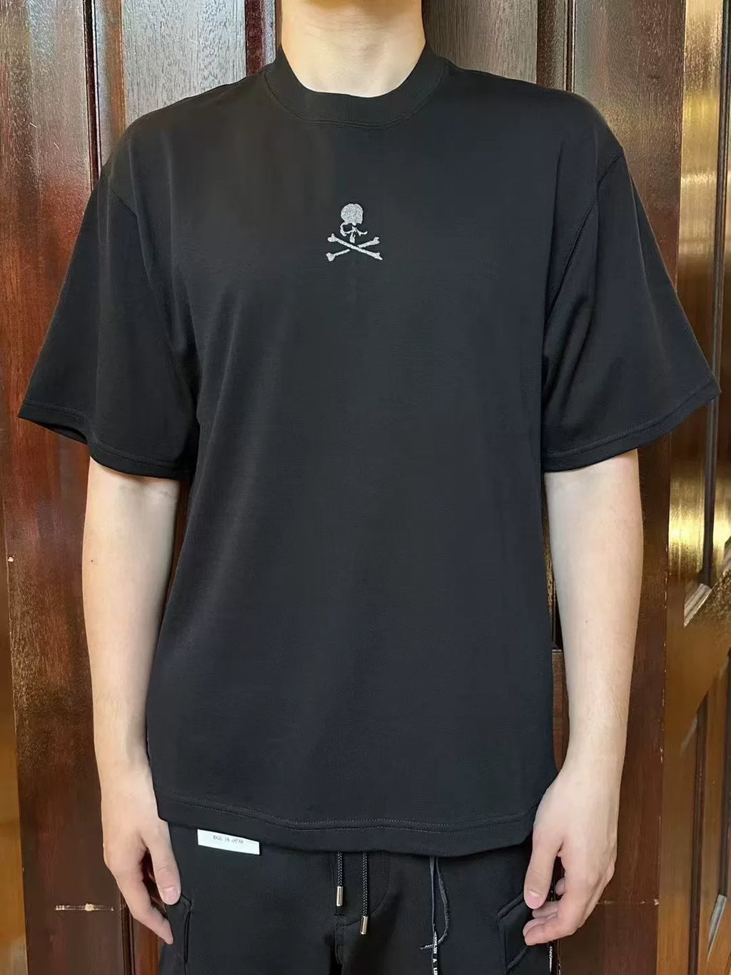 mastermind Japan SS25 Black Boxy Fit Loopwheel Cotton T-Shirt