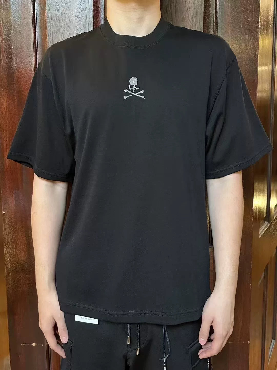 mastermind Japan SS25 Black Boxy Fit Loopwheel Cotton T-Shirt
