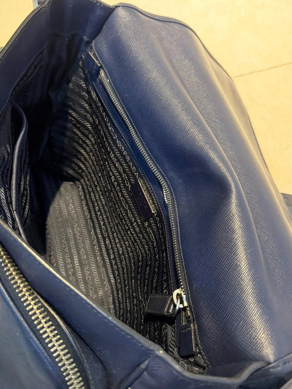 Prada Easy Silver Buckle Micro Logo Crossbody Bag