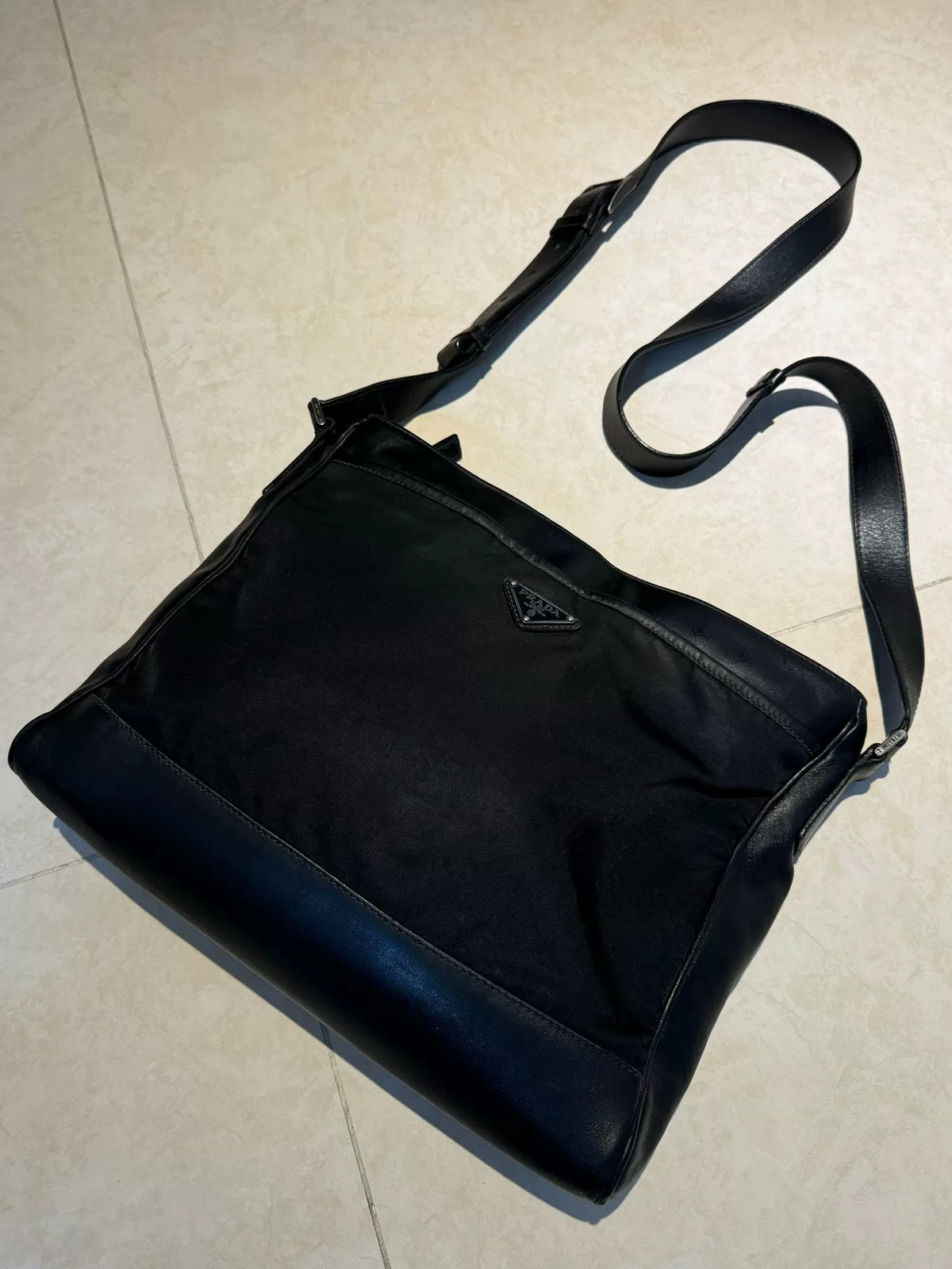 Prada triangle-logo crossbody bag