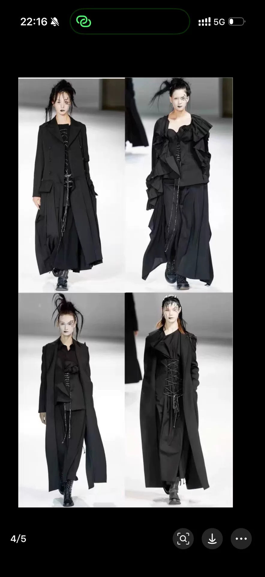 Yohji Yamamoto FW20 Black Corset Lace-Up Wool Coat
