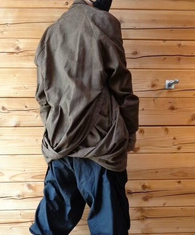 Julius_7 Wasteland-style jacquard oversized jacket