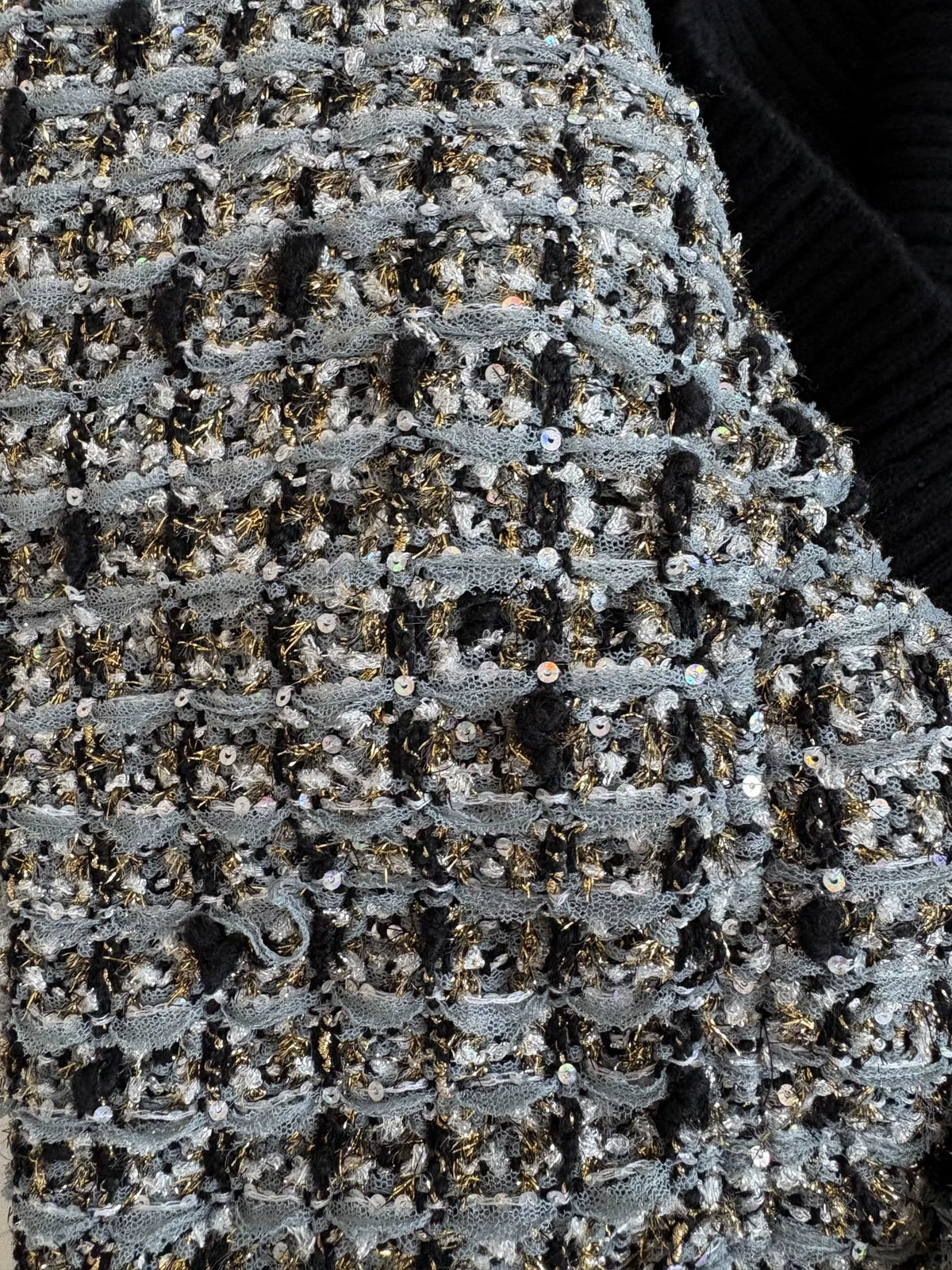 Undercover irregular‑shaped patchwork sweater