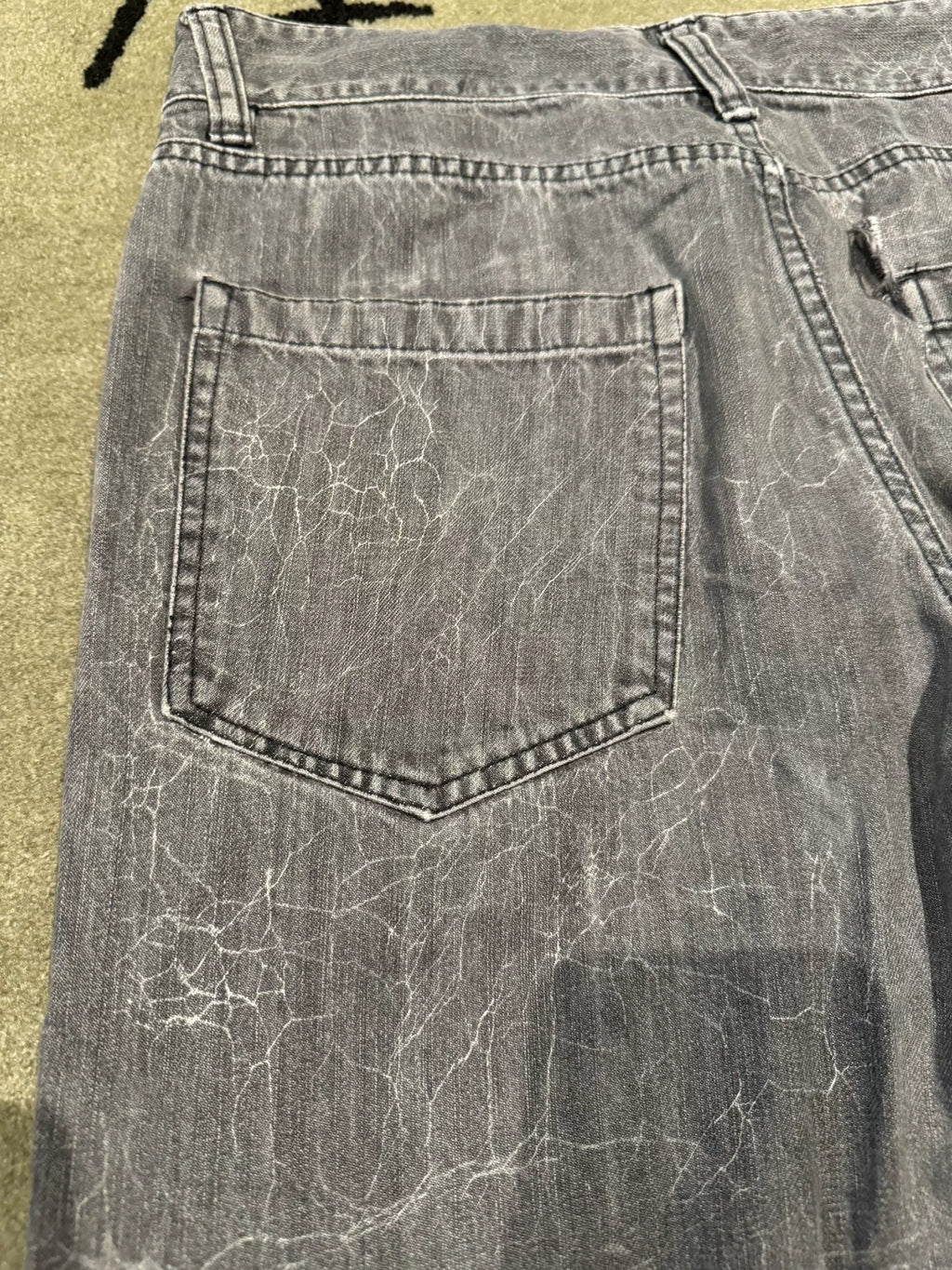 Raf Simons SS06 Crack Spider Web Denim Jeans