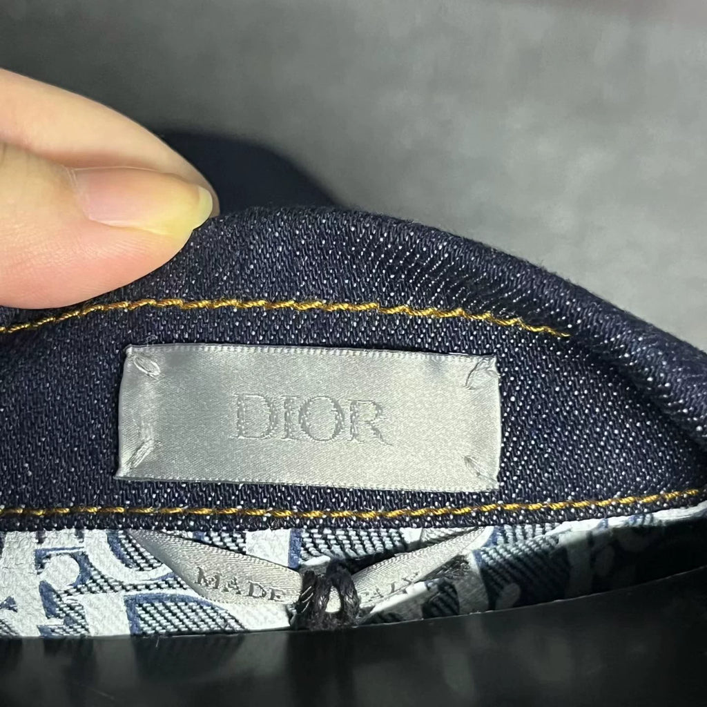 Dior Blue Collared Single-Breasted Jacket
