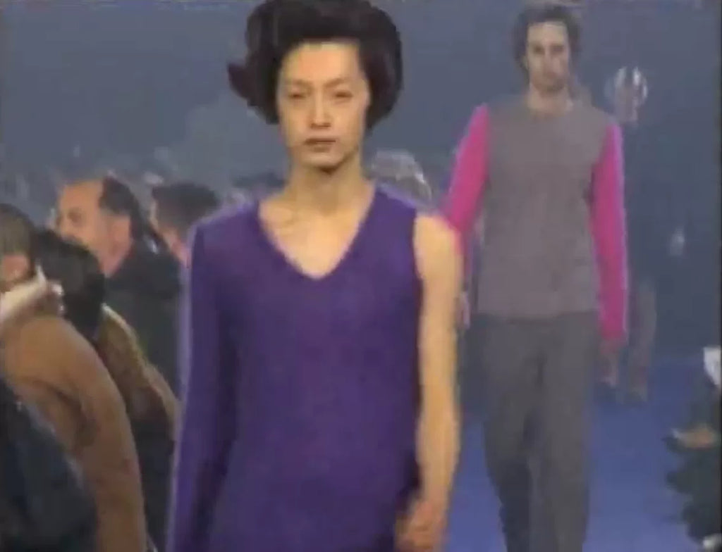 1998 Fall/Winter W&LT Walter van Beirendonck Mohair T-shirt and Vest Set
