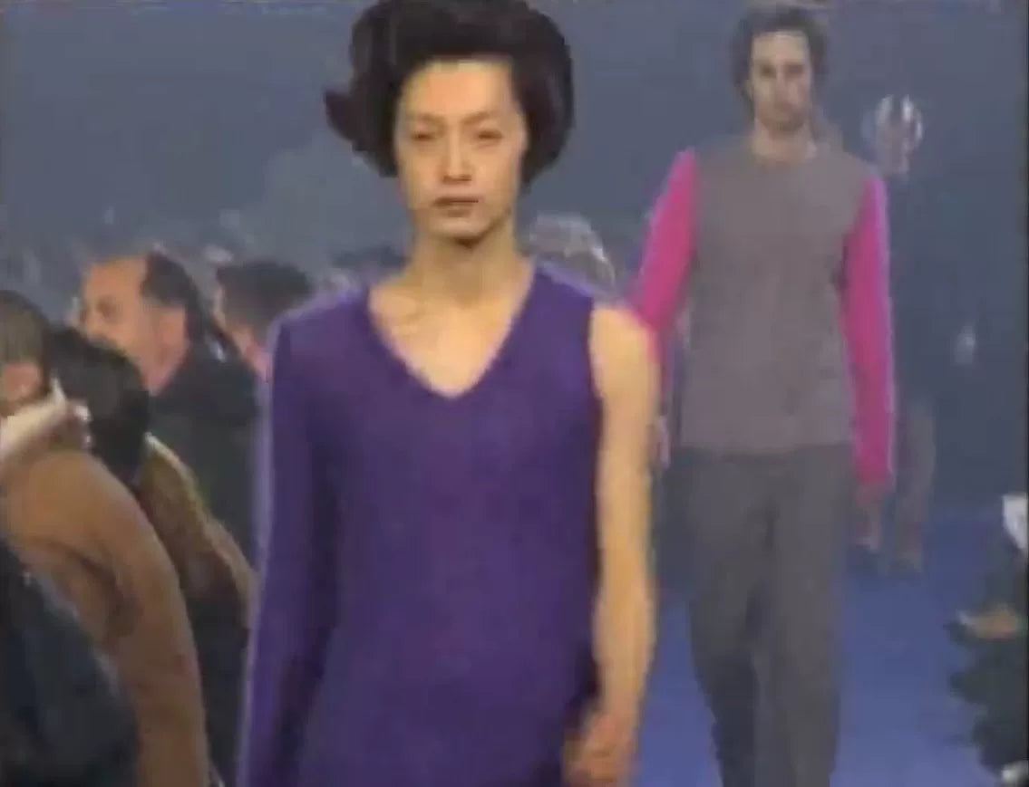 1998 Fall/Winter W&LT Walter van Beirendonck Mohair T-shirt and Vest Set