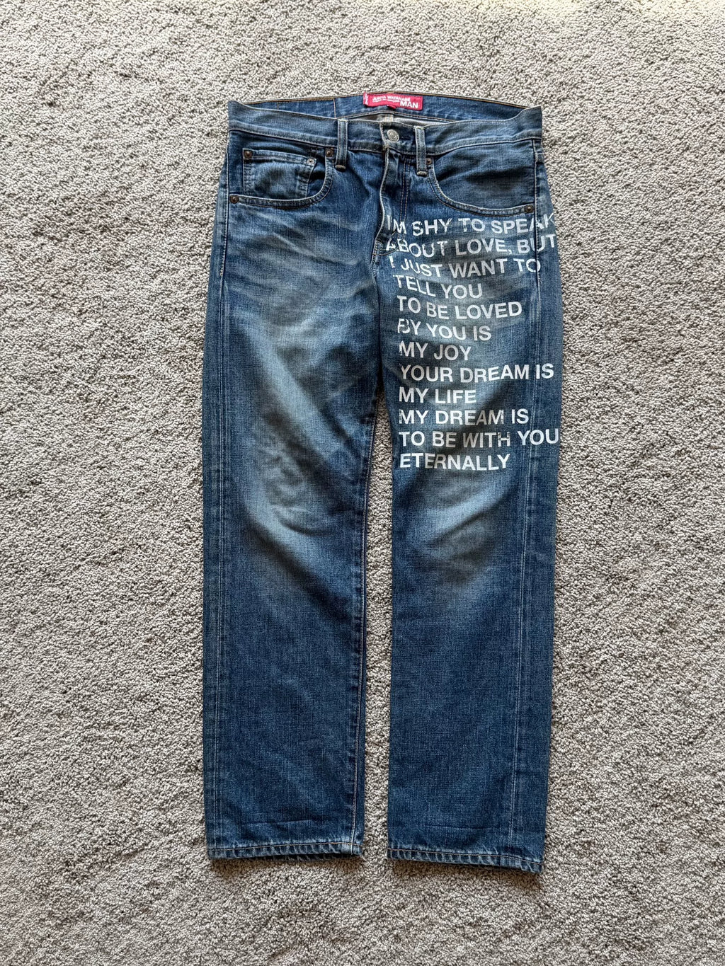 Junya Watanabe SS09 Poem Denim Trousers