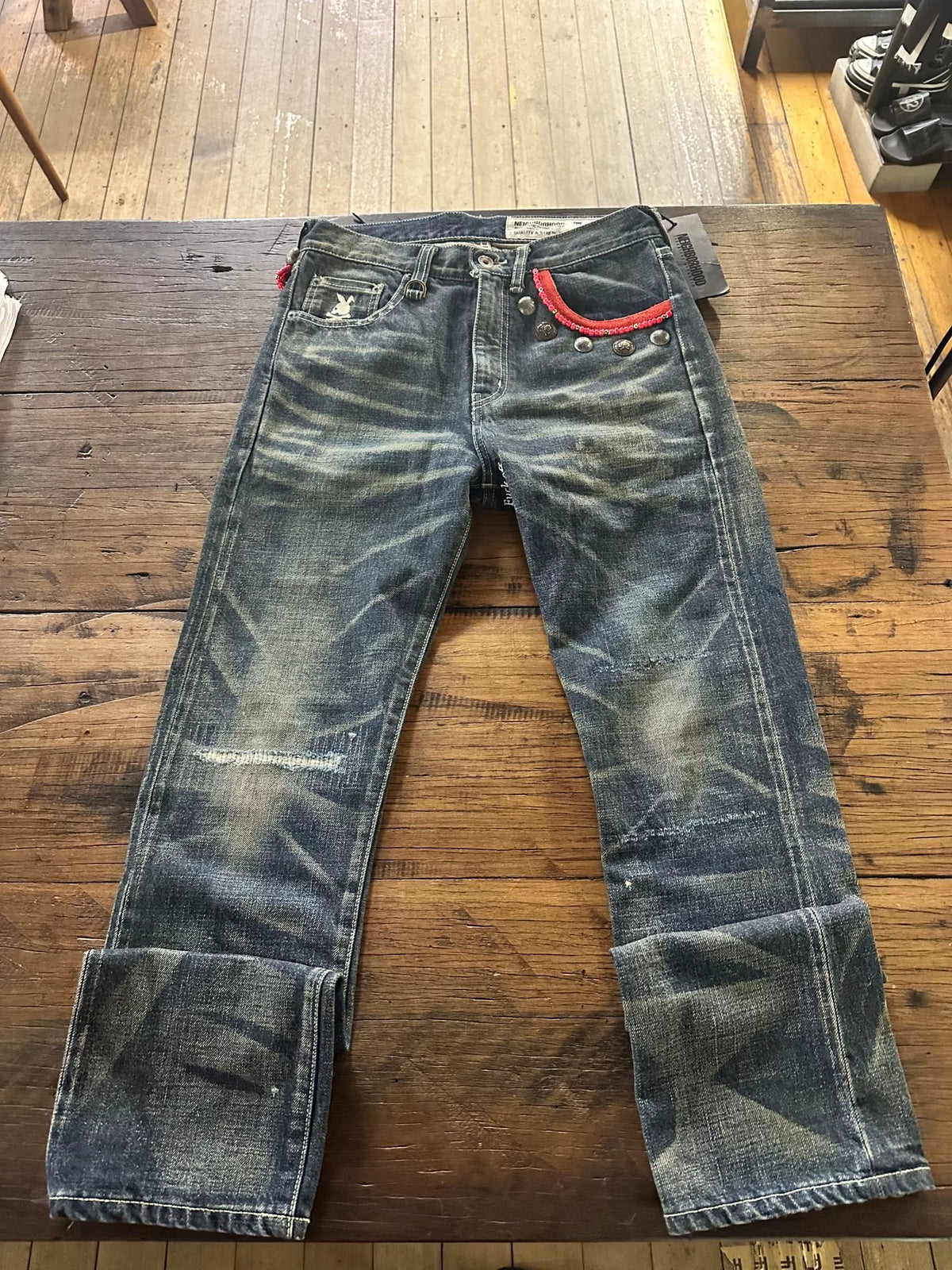 mastermind Japan × NEIGHBORHOOD 2012 Dp-Mid Blue Denim Jeans