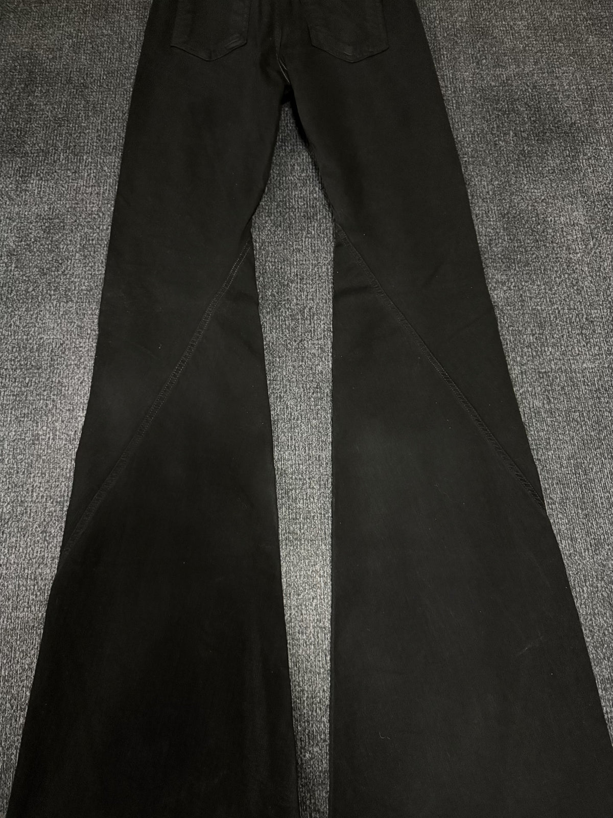 Rick Owens 23fw bias bootcut ribbed trousers