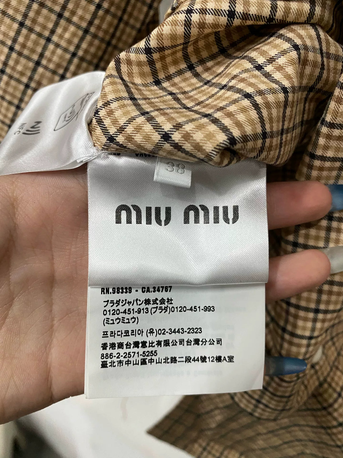 Miu Miu Plaid Shirt