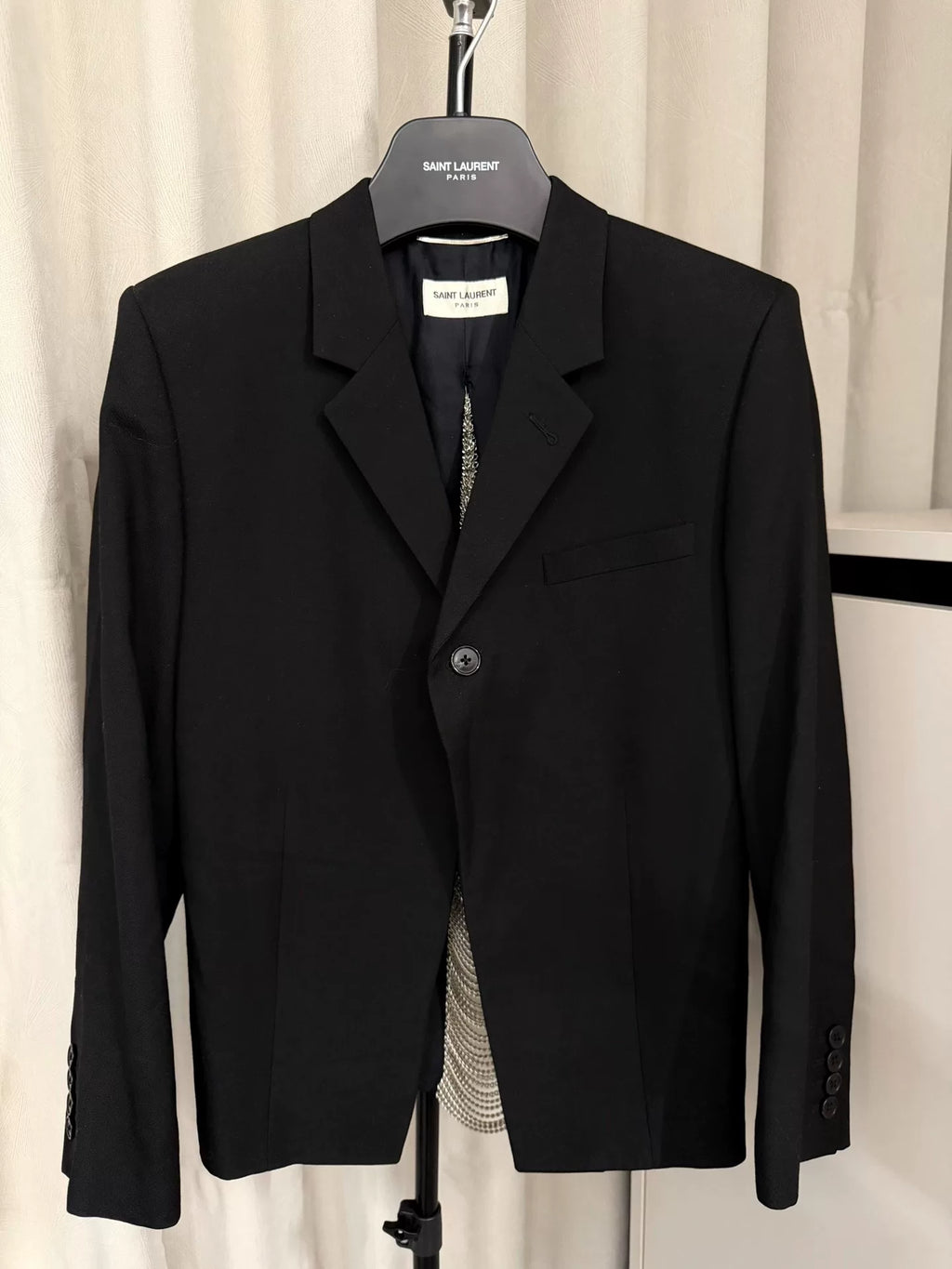 Saint Laurent SS14 Chain Back Blazer by Hedi Slimane