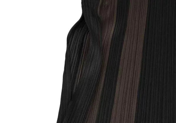 Issey Miyake Vintage Brown Striped Pleated Dress