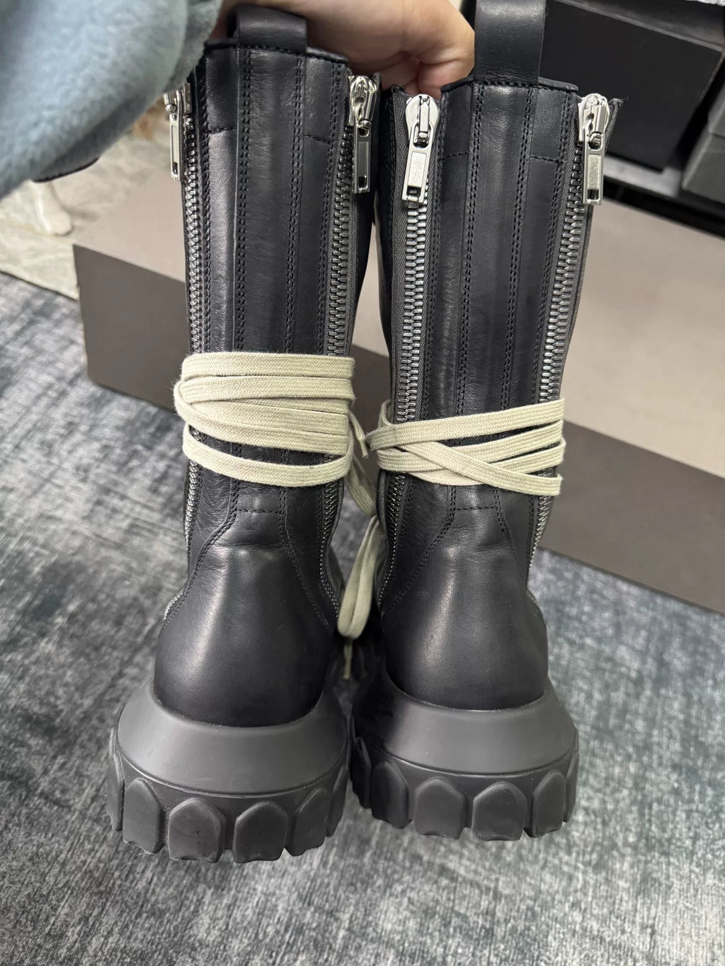 Rick Owens Octopus Lace-Up Military Boots