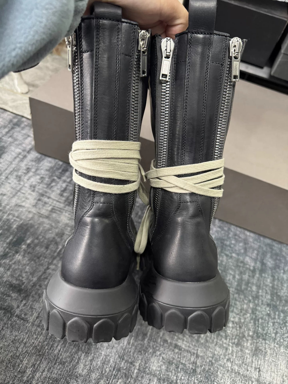 Rick Owens Octopus Lace-Up Military Boots