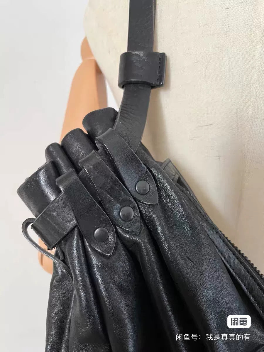 Yohji Yamamoto Drawstring Pocket Crossbody Bag