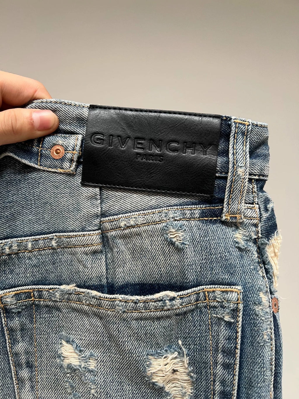 Givenchy Heavy-Duty Distressed Patchwork Cropped Wide-Leg Jeans