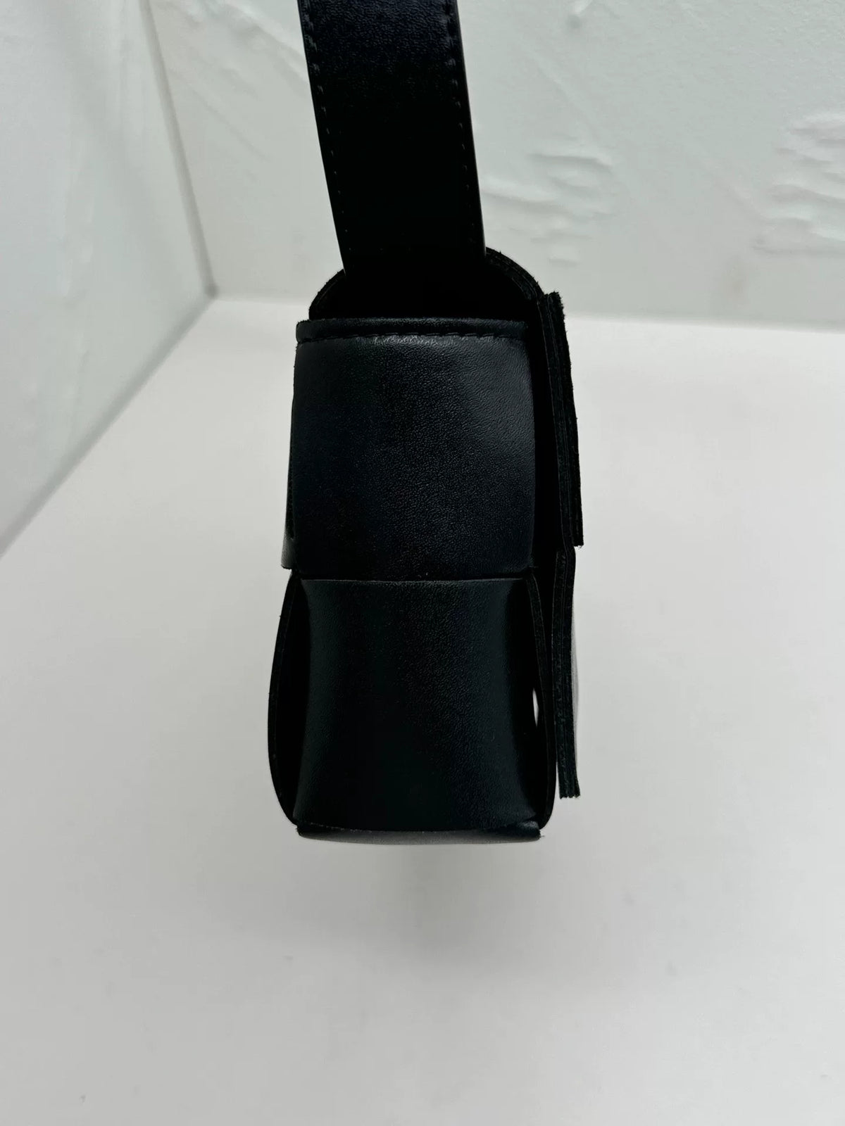 Bottega Veneta Black Lambskin Woven Belt Bag