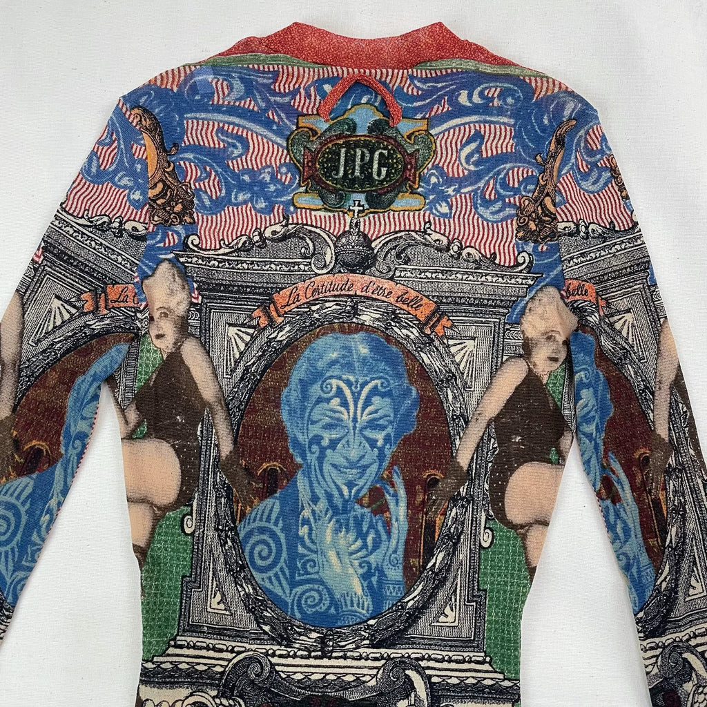 1995 Spring/Summer Jean Paul Gaultier Cabaret Dancer Mesh T-Shirt