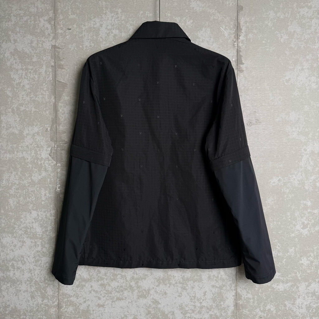 Louis Vuitton Black Tone-on-Tone Embroidered Detachable Jacket