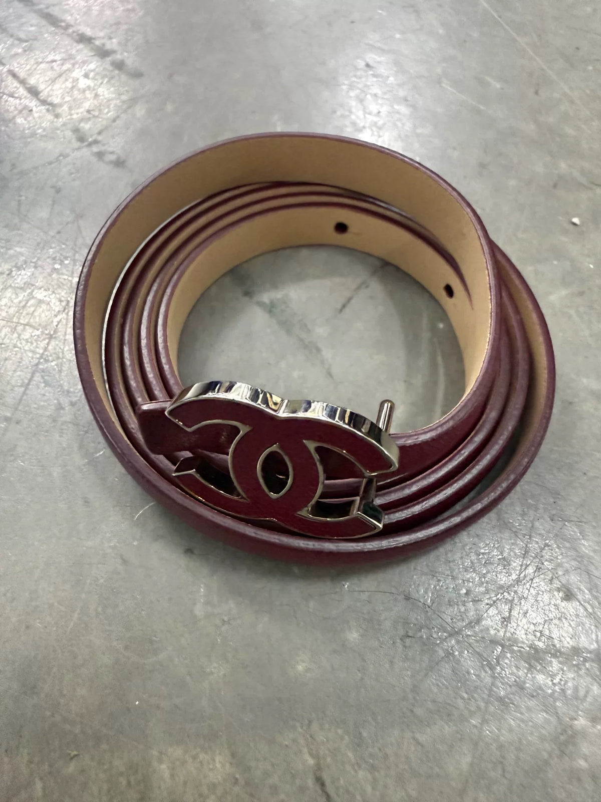 Chanel Red Cowhide Double C Jewelry Series Belt